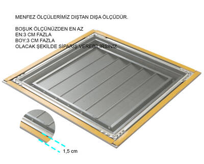 18x18 Aluminyum Menfez Banyo Wc Havalandırma Antrasit Gri Winlüx