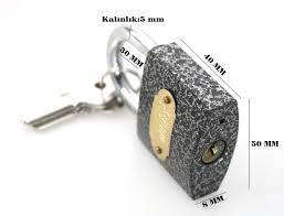 Gri Kaplama 50 mm Asma Kilit FİRST MASTER