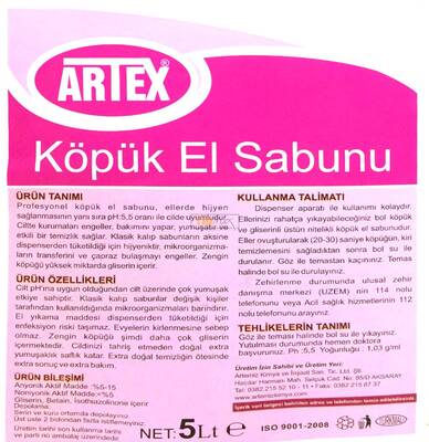 Köpük El Sabunu 5 KG ARTEX